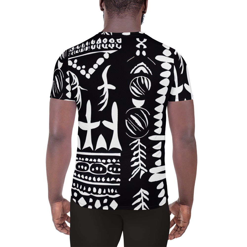 DMV 0060 Boho All-Over Print Men's Athletic T-shirt