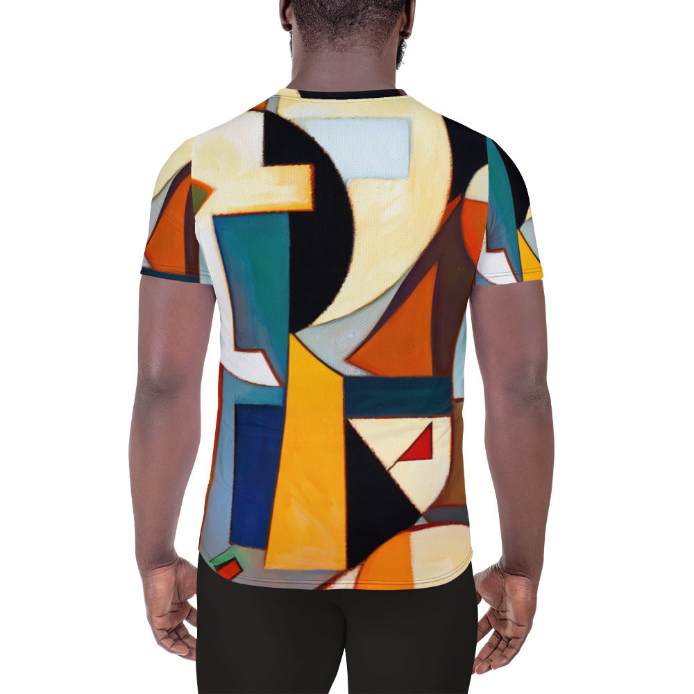DMV 0025 Abstract Art All-Over Print Men's Athletic T-shirt