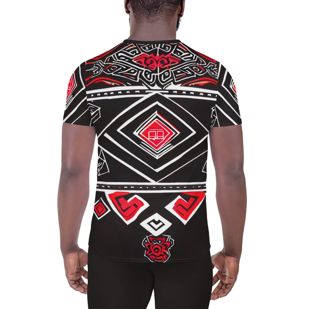 DMV 0090 Boho All-Over Print Men's Athletic T-shirt