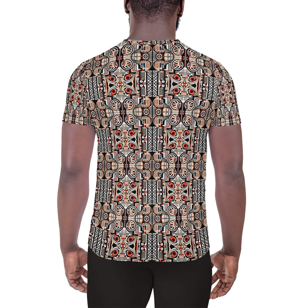 DMV 0274 Chic Boho All-Over Print Men's Athletic T-shirt