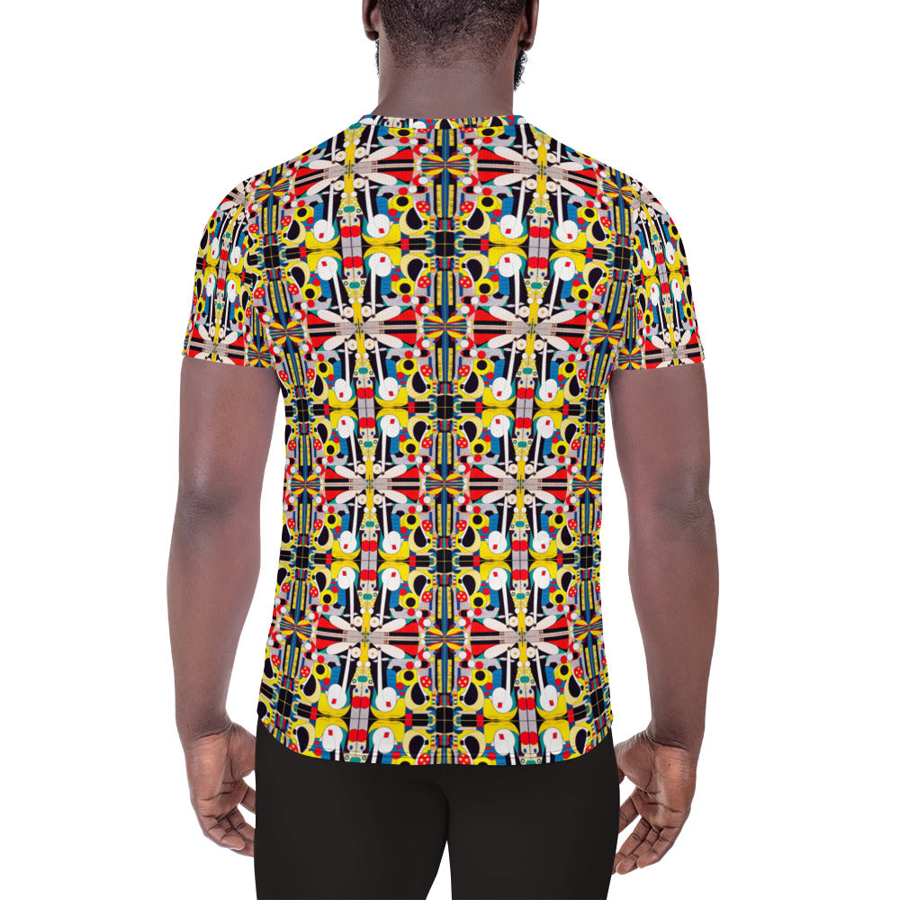 DMV 0246 Chic Boho All-Over Print Men's Athletic T-shirt