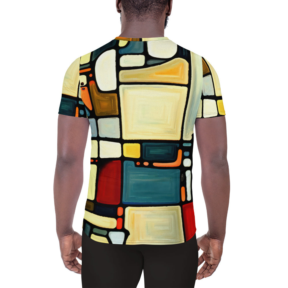 DMV 0117 Abstract Art All-Over Print Men's Athletic T-shirt