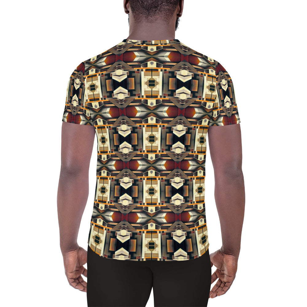 DMV 0247 Geo Boho All-Over Print Men's Athletic T-shirt