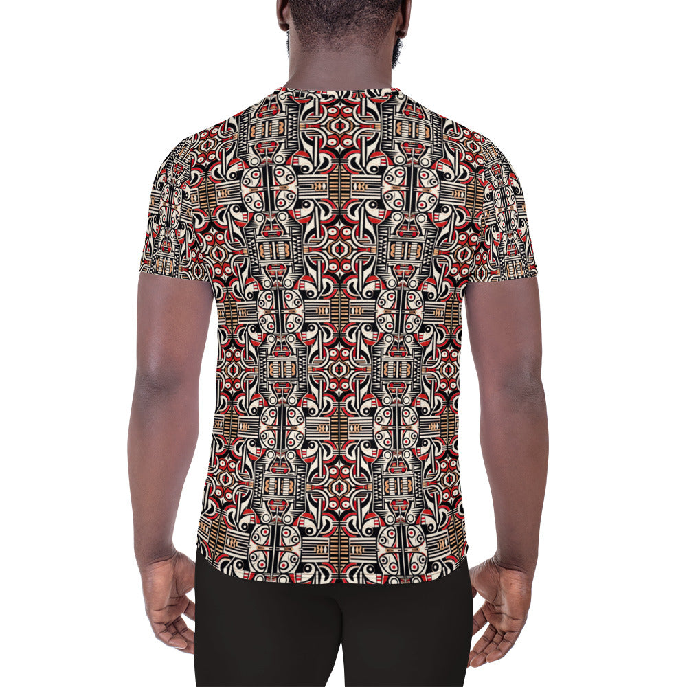 DMV 0161 Chic Boho All-Over Print Men's Athletic T-shirt