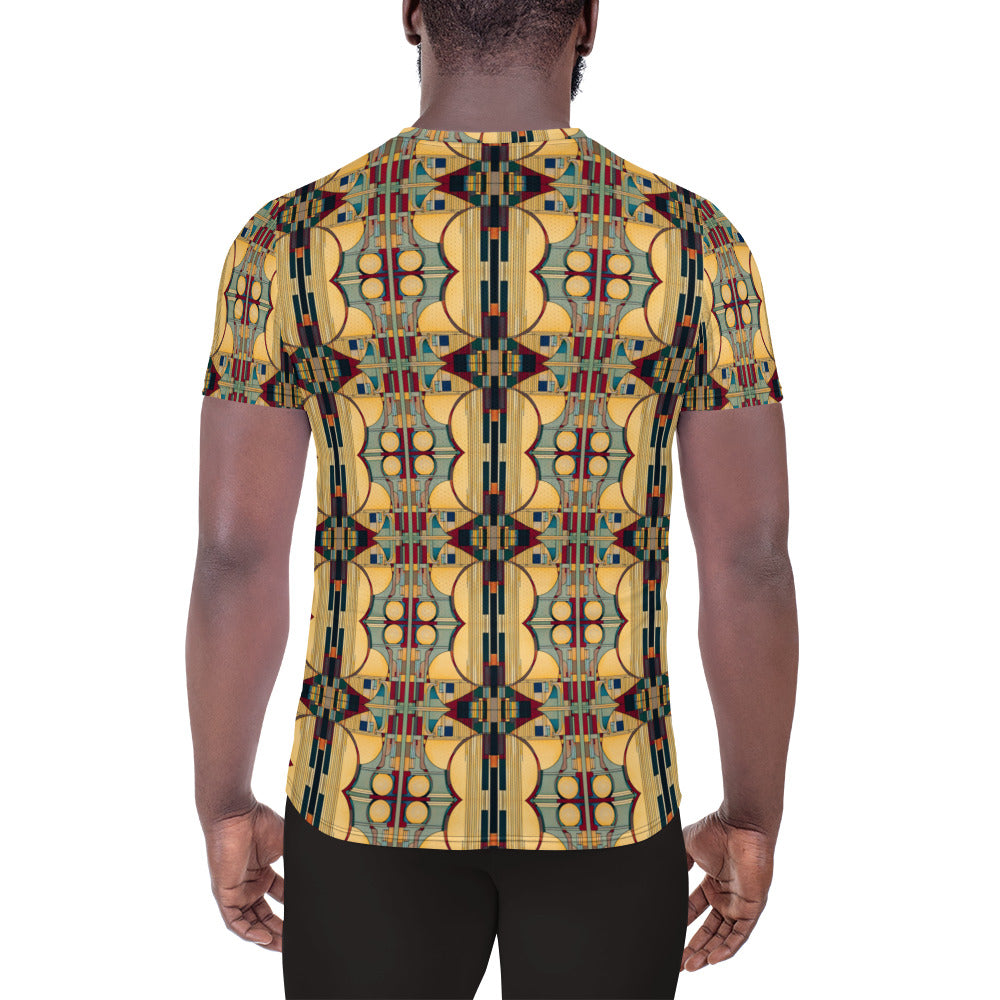 DMV 0224 Geo Boho All-Over Print Men's Athletic T-shirt