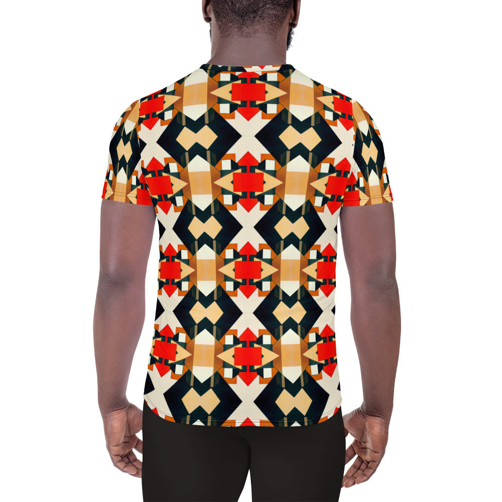 DMV 0138 Geo Boho All-Over Print Men's Athletic T-shirt