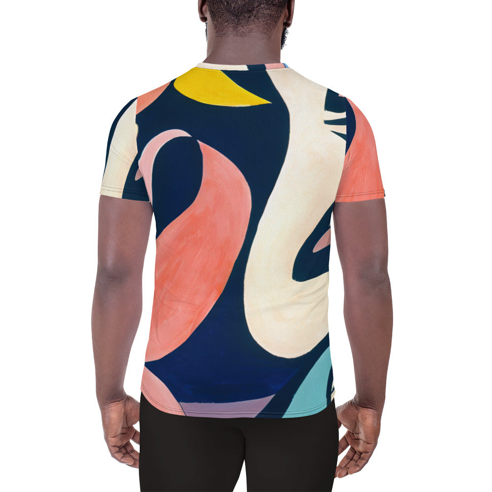 DMV 0175 Abstract Art All-Over Print Men's Athletic T-shirt