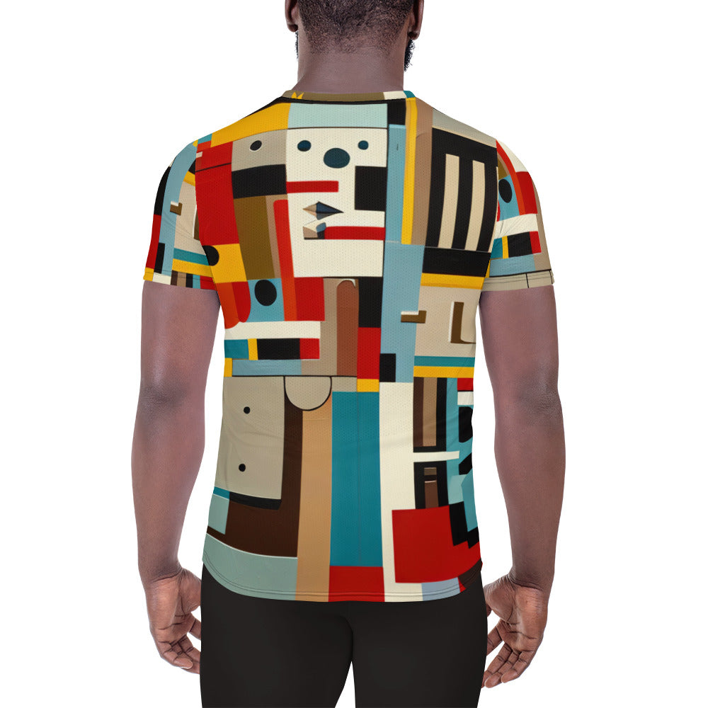 DMV 0413 Abstract Art All-Over Print Men's Athletic T-shirt