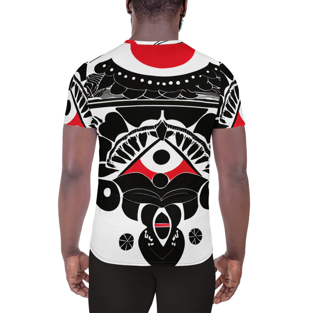 DMV 0294 Boho All-Over Print Men's Athletic T-shirt