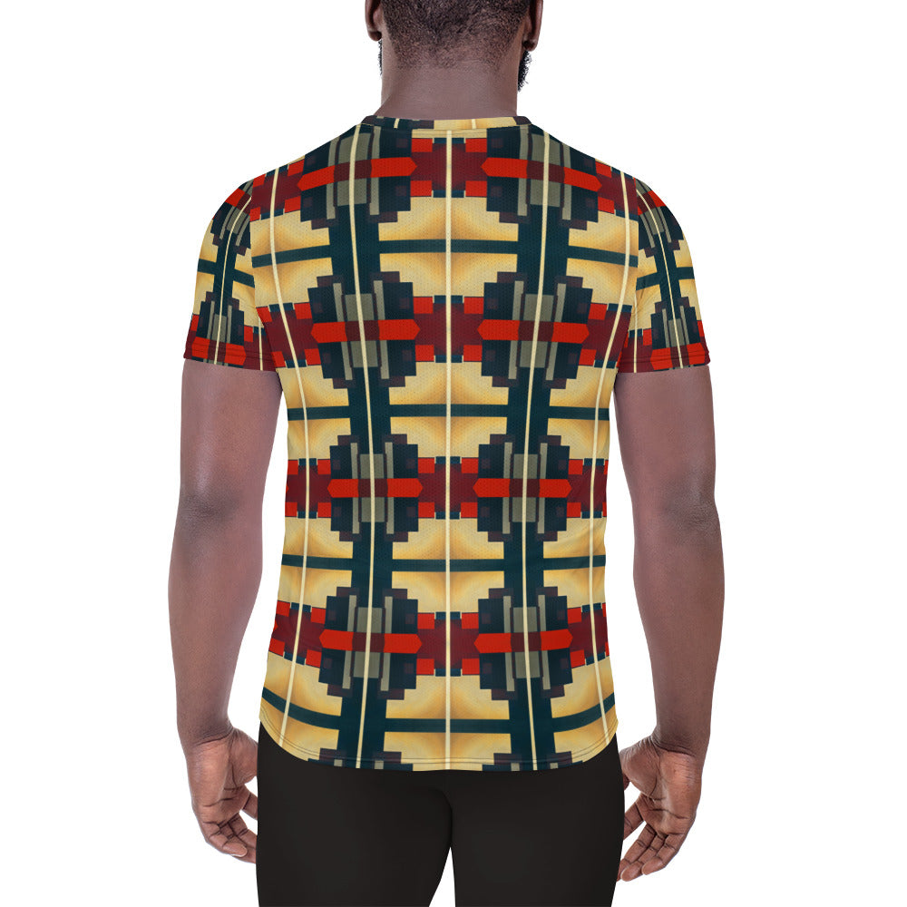 DMV 0186 Geo Boho All-Over Print Men's Athletic T-shirt