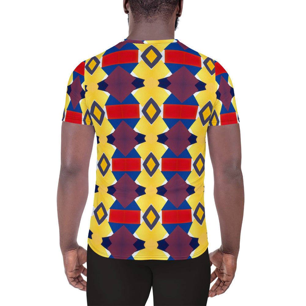 DMV 0418 Classic Boho All-Over Print Men's Athletic T-shirt