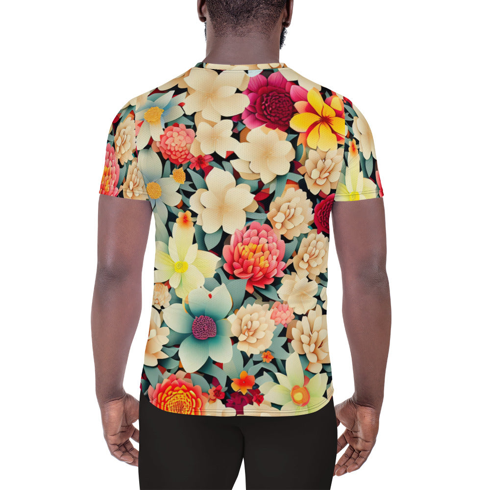 DMV 0260 Floral All-Over Print Men's Athletic T-shirt