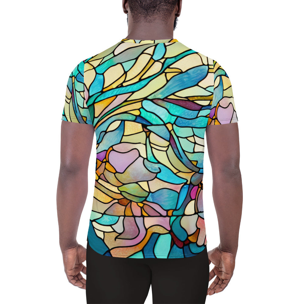 DMV 0167 Boho All-Over Print Men's Athletic T-shirt