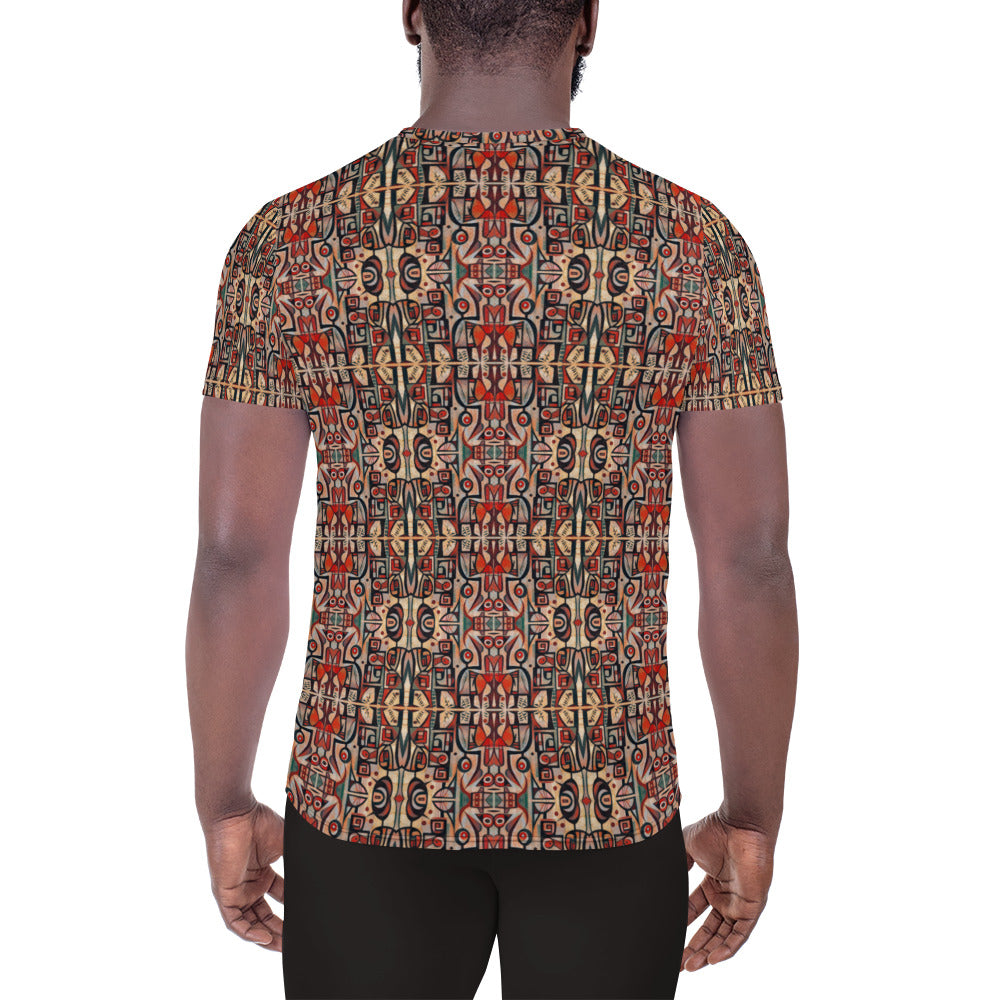 DMV 0201 Classic Boho All-Over Print Men's Athletic T-shirt