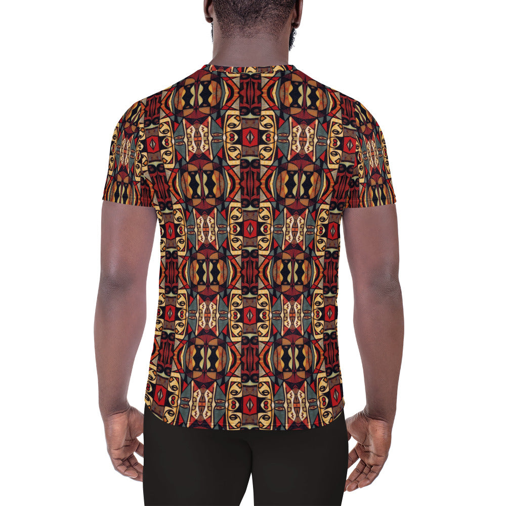 DMV 0174 Classic Boho All-Over Print Men's Athletic T-shirt