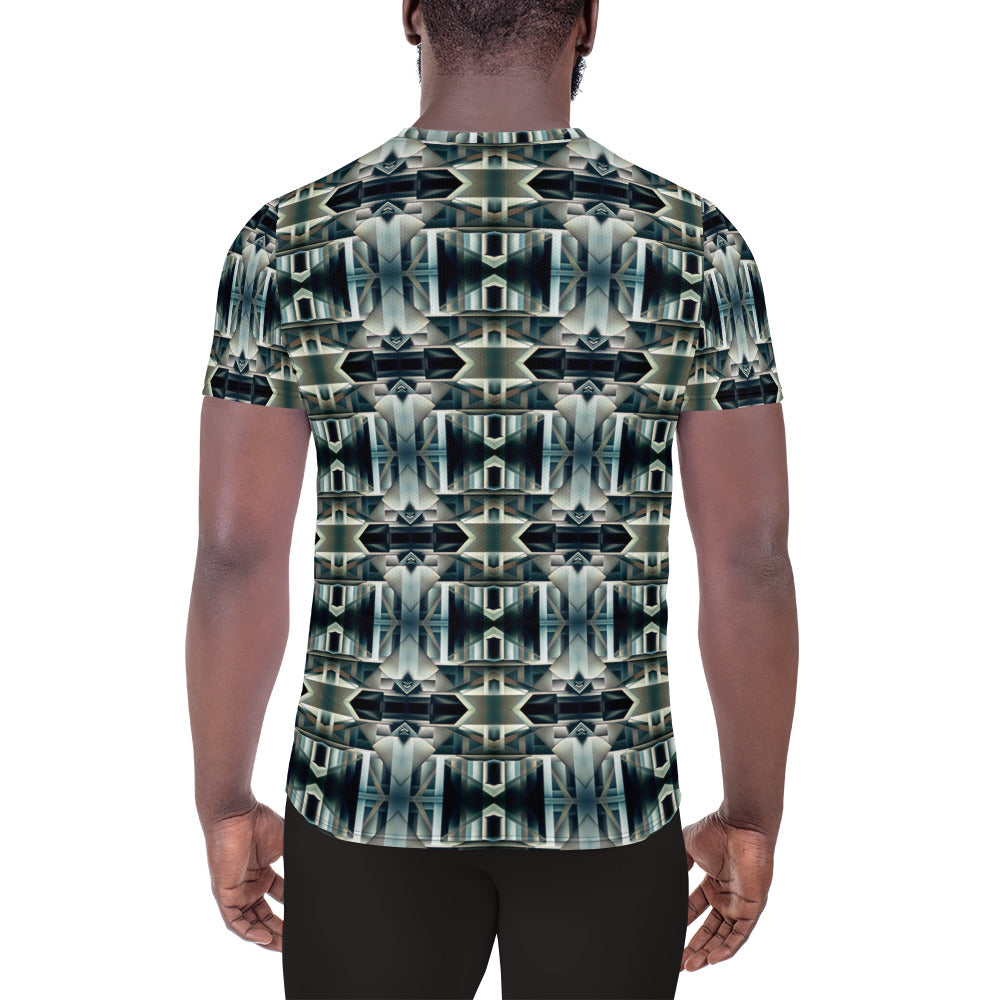 DMV 0414 Conceptual Artsy All-Over Print Men's Athletic T-shirt