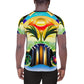 DMV 0258 Retro Art All-Over Print Men's Athletic T-shirt