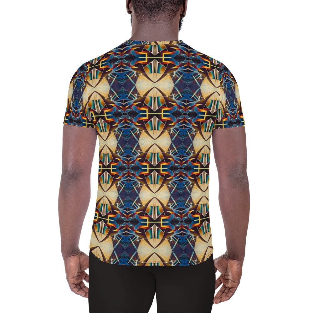 DMV 0406 Conceptual Artsy All-Over Print Men's Athletic T-shirt