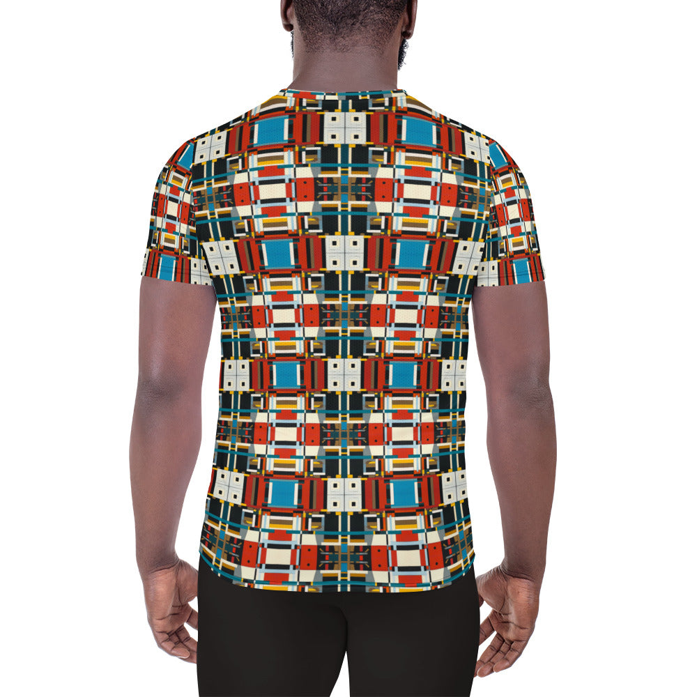 DMV 0410 Geo Boho All-Over Print Men's Athletic T-shirt