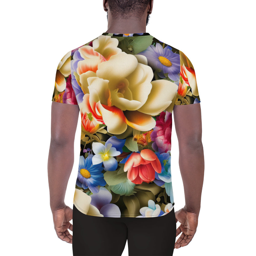 DMV 0268 Floral All-Over Print Men's Athletic T-shirt
