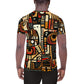 DMV 0505 Retro Art All-Over Print Men's Athletic T-shirt