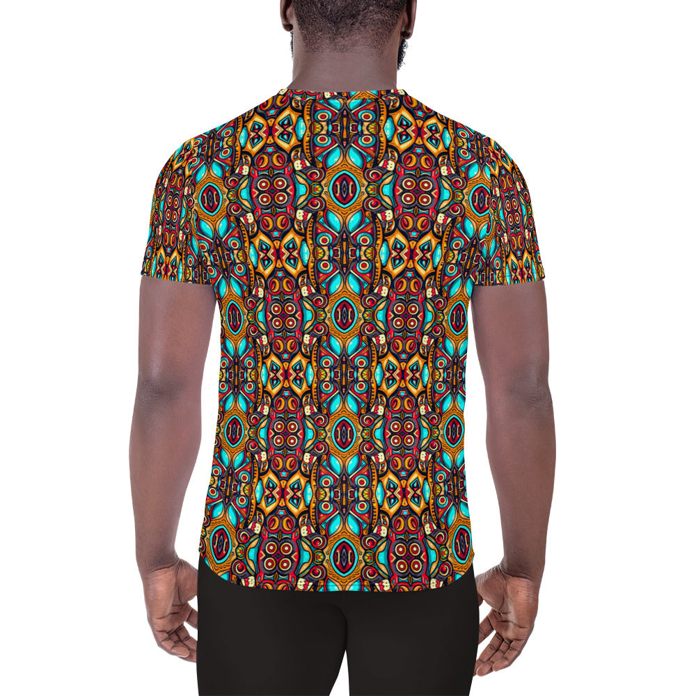 DMV 0426 Psy Artsy All-Over Print Men's Athletic T-shirt