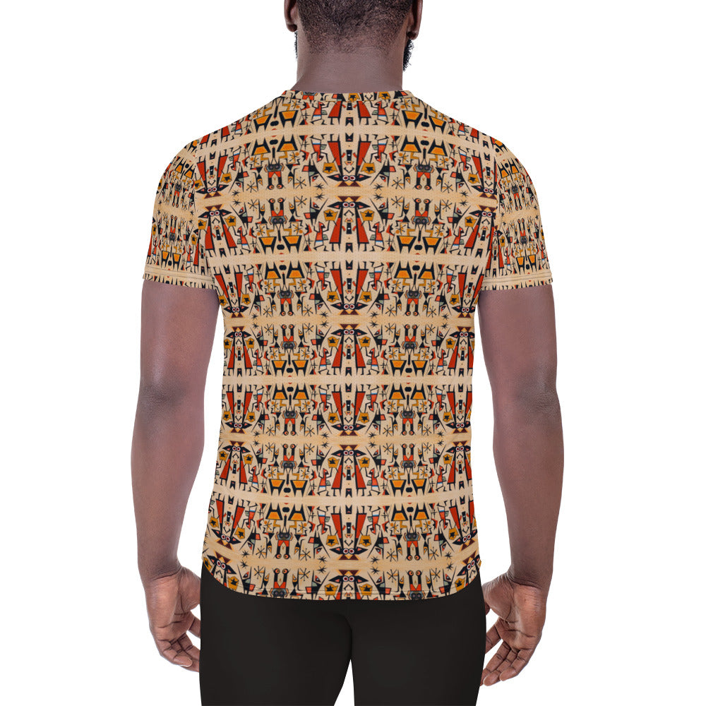 DMV 0509 Classic Boho All-Over Print Men's Athletic T-shirt