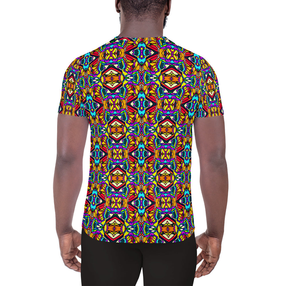 DMV 0883 Chic Boho All-Over Print Men's Athletic T-shirt