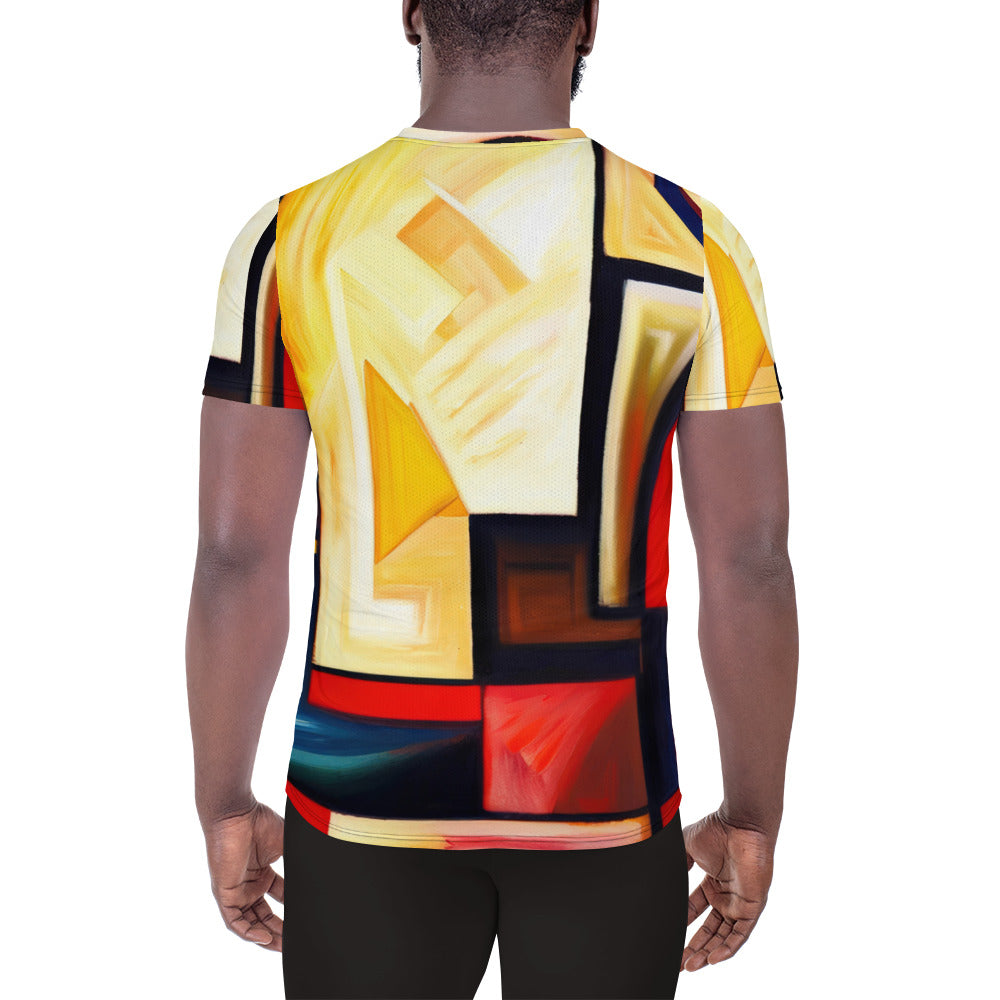 DMV 1763 Abstract Art All-Over Print Men's Athletic T-shirt