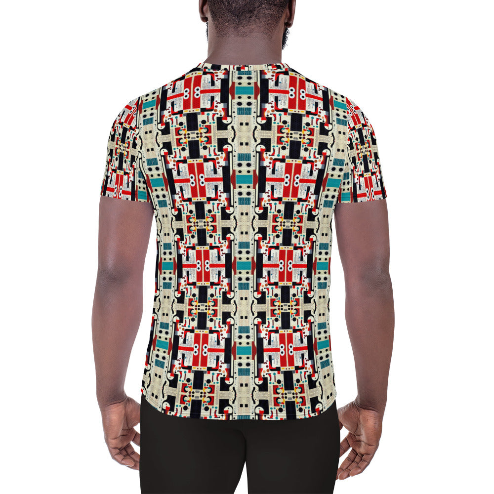 DMV 0973 Chic Boho All-Over Print Men's Athletic T-shirt