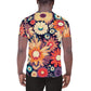 DMV 1222 Floral All-Over Print Men's Athletic T-shirt