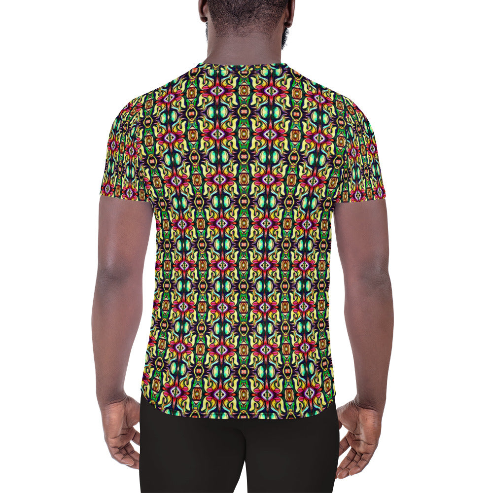 DMV 1875 Chic Boho All-Over Print Men's Athletic T-shirt