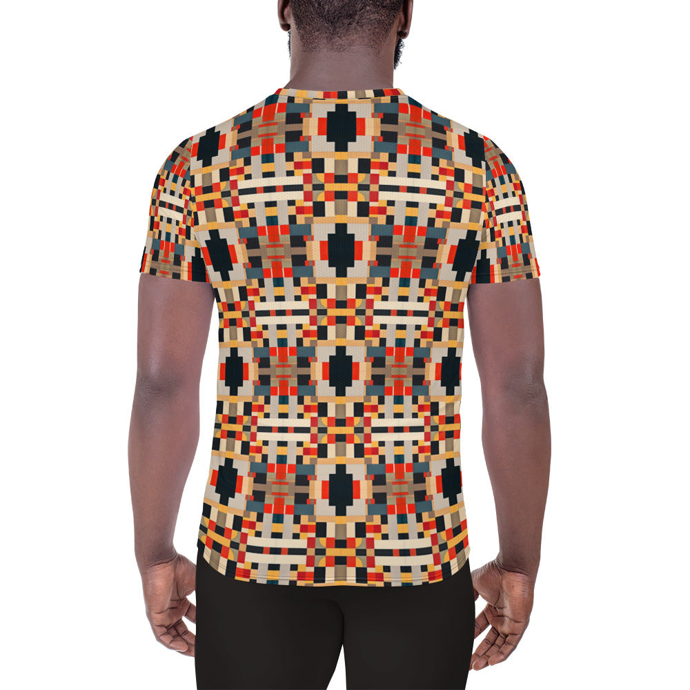 DMV 1138 Geo Boho All-Over Print Men's Athletic T-shirt