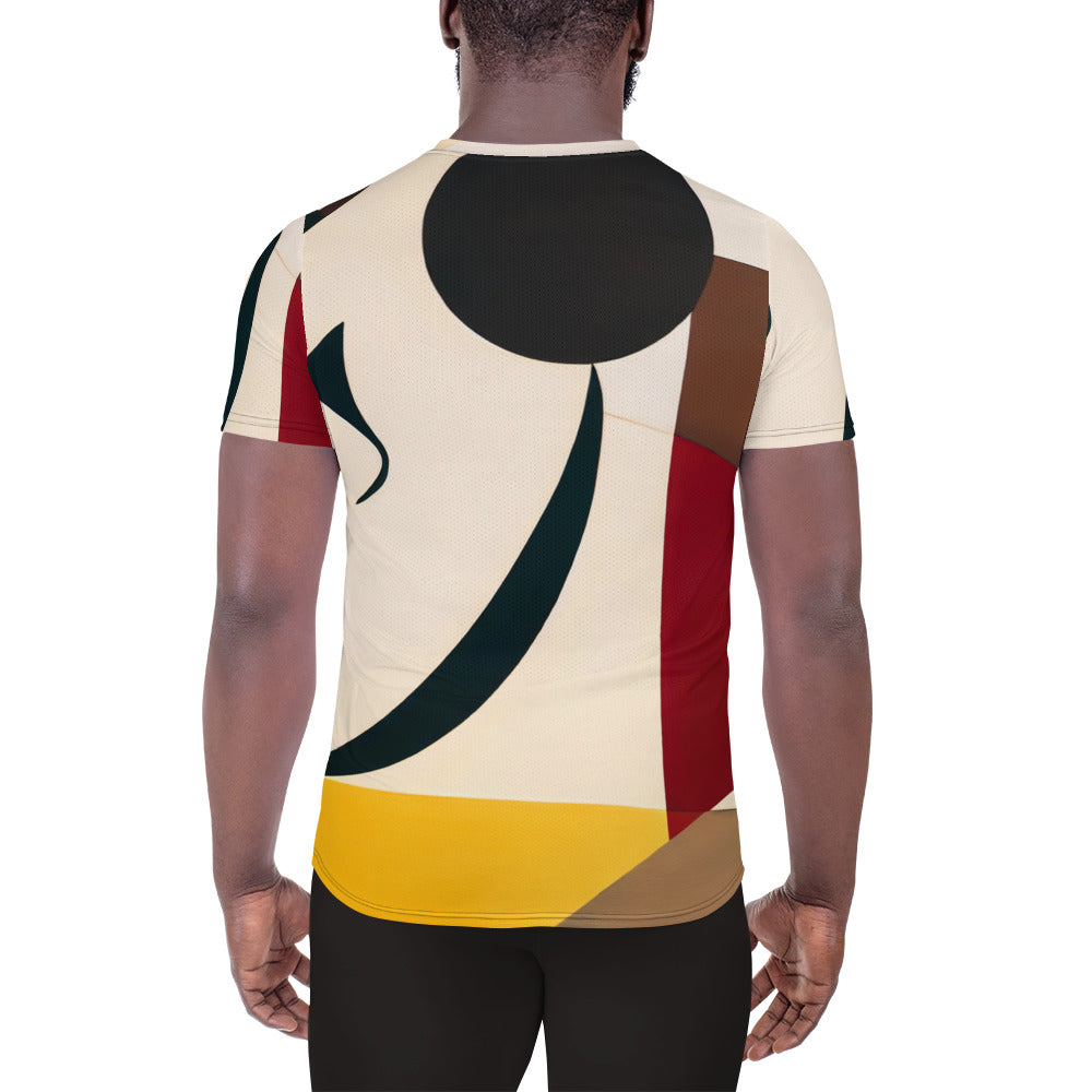 DMV 1370 Retro Art All-Over Print Men's Athletic T-shirt