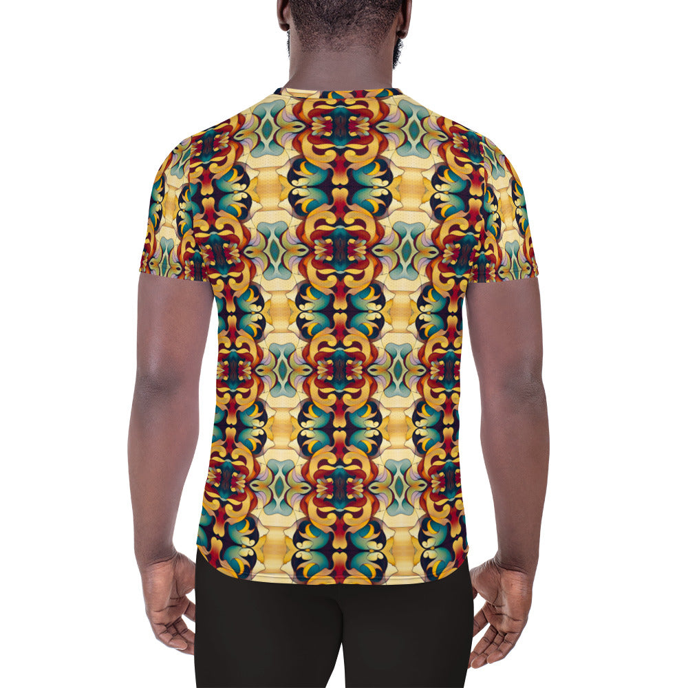 DMV 2005 Chic Boho All-Over Print Men's Athletic T-shirt