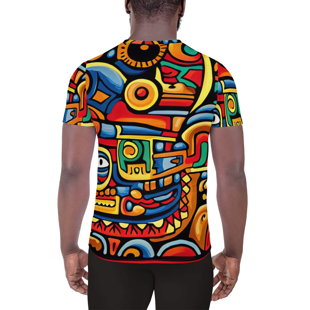 DMV 1439 Psy Art All-Over Print Men's Athletic T-shirt