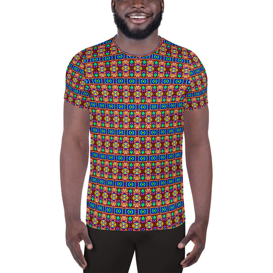 DMV 0245 Psy Artsy All-Over Print Men's Athletic T-shirt