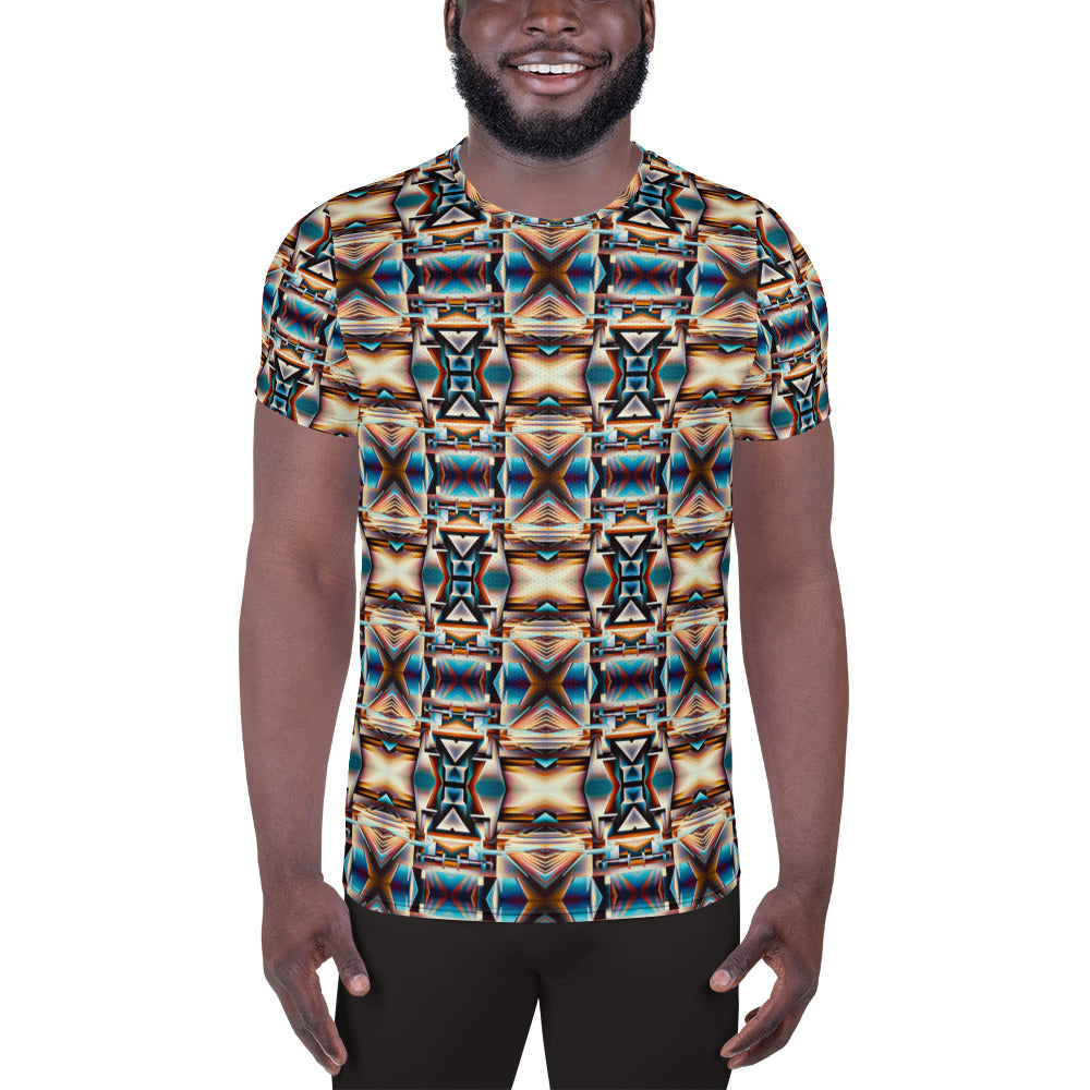 DMV 0275 Conceptual Artsy All-Over Print Men's Athletic T-shirt