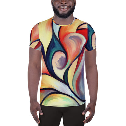 DMV 0277 Abstract Art All-Over Print Men's Athletic T-shirt