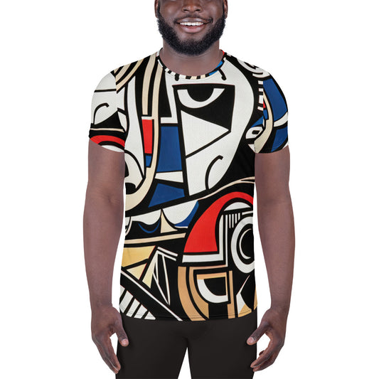 DMV 0019 Boho All-Over Print Men's Athletic T-shirt