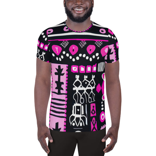 DMV 0026 Boho All-Over Print Men's Athletic T-shirt