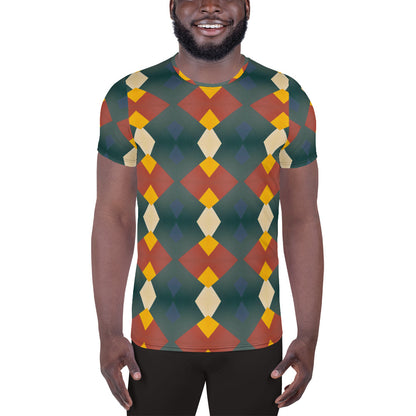 DMV 0057 Classic Boho All-Over Print Men's Athletic T-shirt