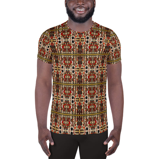 DMV 0082 Classic Boho All-Over Print Men's Athletic T-shirt