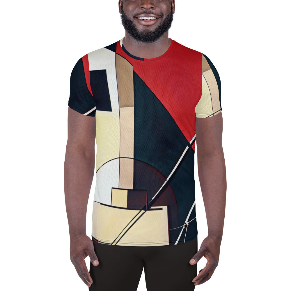 DMV 0061 Abstract Art All-Over Print Men's Athletic T-shirt