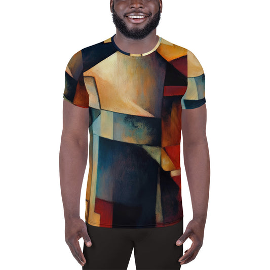 DMV 0053 Abstract Art All-Over Print Men's Athletic T-shirt