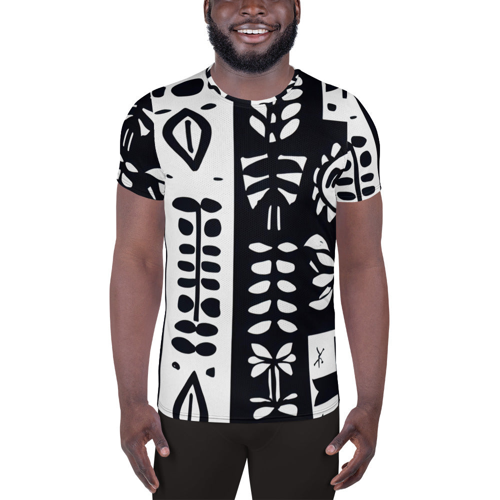 DMV 0009 Boho All-Over Print Men's Athletic T-shirt