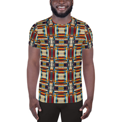 DMV 0244 Geo Boho All-Over Print Men's Athletic T-shirt