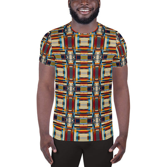 DMV 0244 Geo Boho All-Over Print Men's Athletic T-shirt