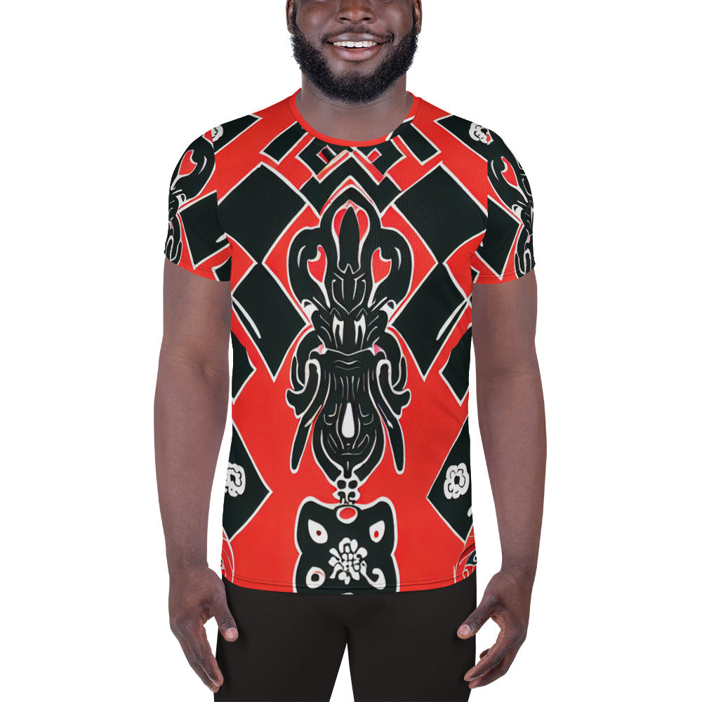 DMV 0017 Boho All-Over Print Men's Athletic T-shirt