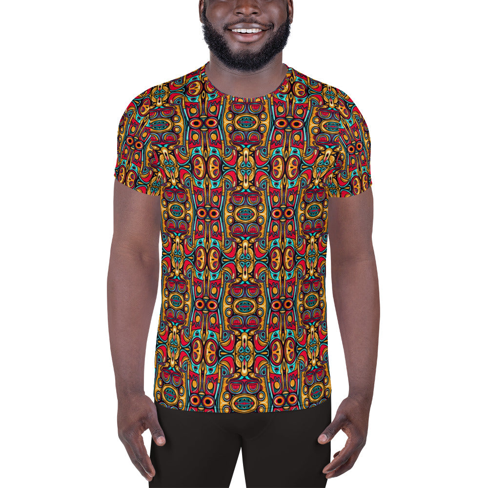 DMV 0249 Psy Artsy All-Over Print Men's Athletic T-shirt